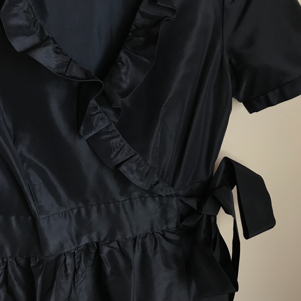 J. Crew Silk Taffeta Wrap Dress - Picture 4 of 14